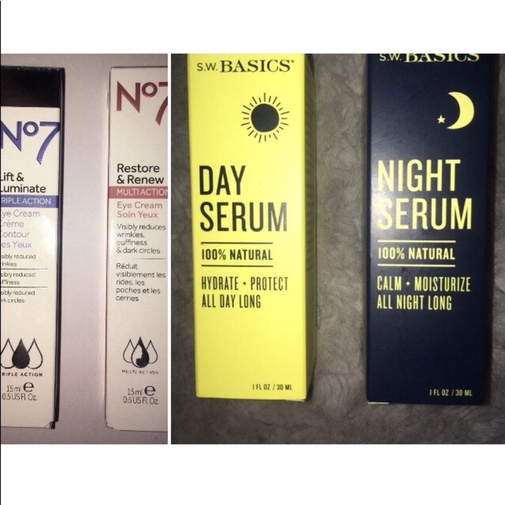 👑No7 eye creams + S&W day and night serums NWT👑